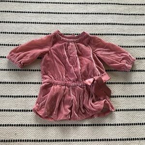 Zara pink velvet dress